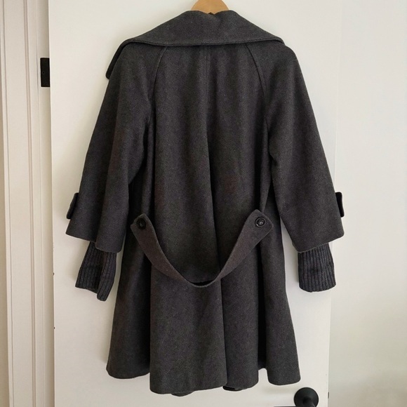 MaxMara Weekend Wool Blend Coat Charcoal Gray Size US 6 - Picture 6 of 7